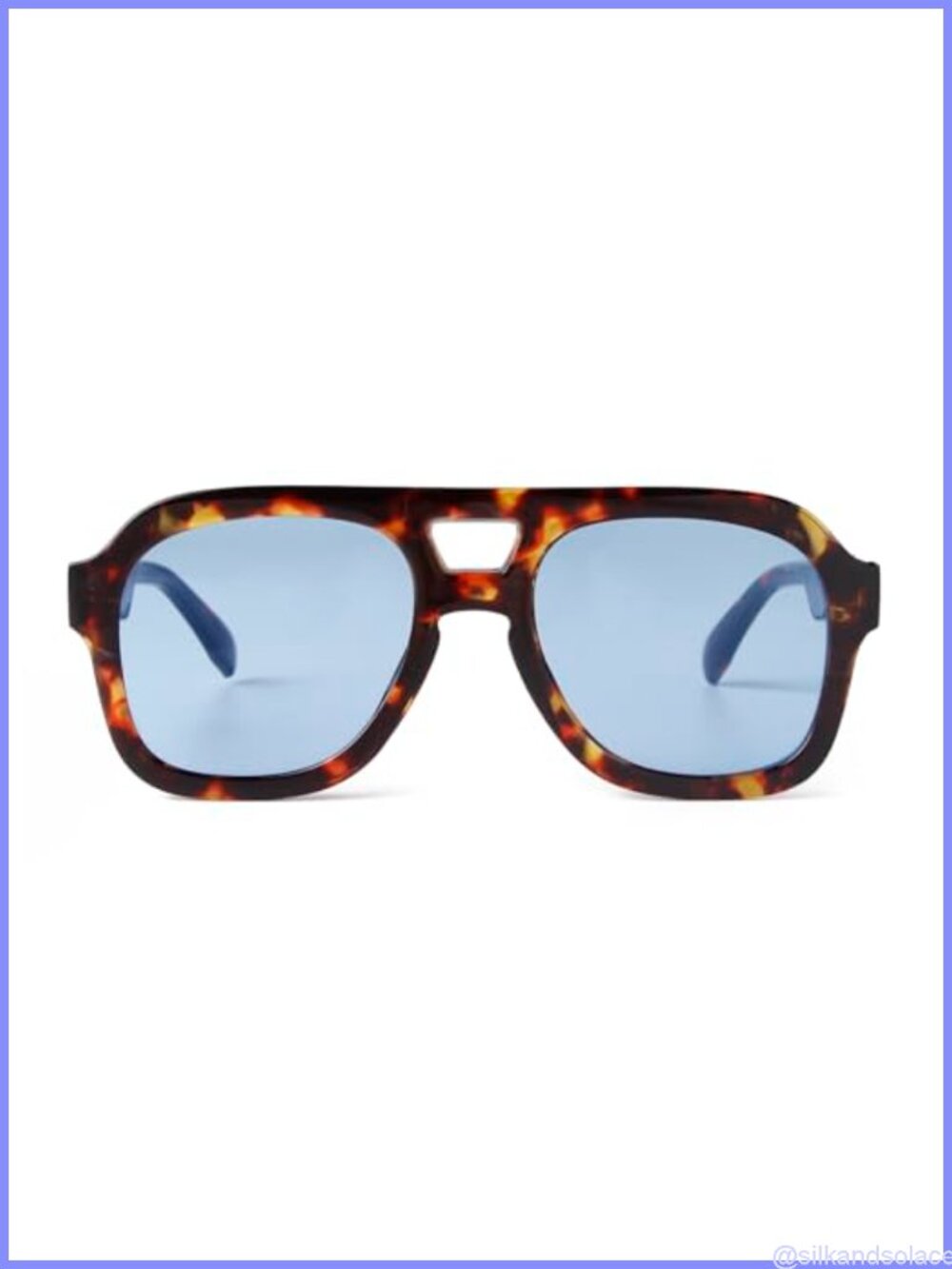 Hexagon Aviator Sunglasses Oversized Thick Frame UV400 Tinted